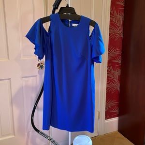 Calvin Klein cobalt blue cold shoulder dress